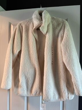 Uniqlo Cream Teddy Sherpa Zip Jacket